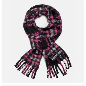 Victorias Secret Black and Fuchsia Scarf NWT